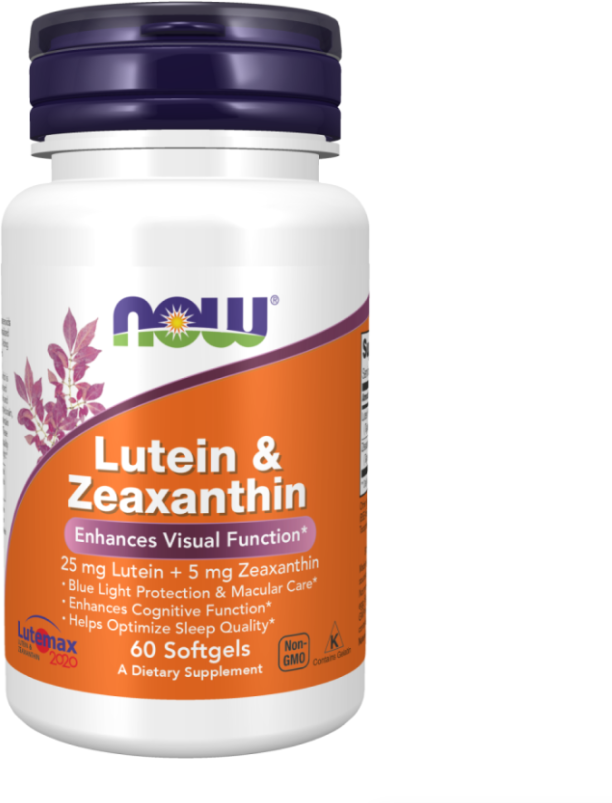 Капсулы NOW Lutein & Zeaxanthin, 50 г, 60 шт.