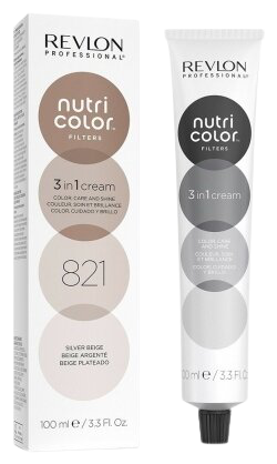 Revlon Professional Краситель прямого действия Nutri Color Filters 3 In 1 Cream, 821 silver beige, 100 мл, 122 г