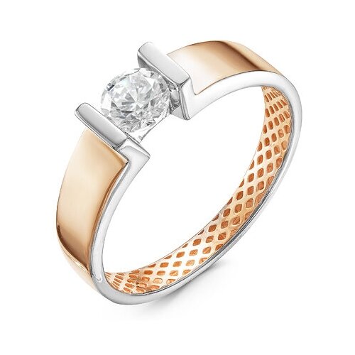 фото Золотое кольцо кюз del'ta dдф110058 с фианитом diamant-online