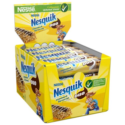 фото Злаковый батончик nesquik duo 23 г 16 штук