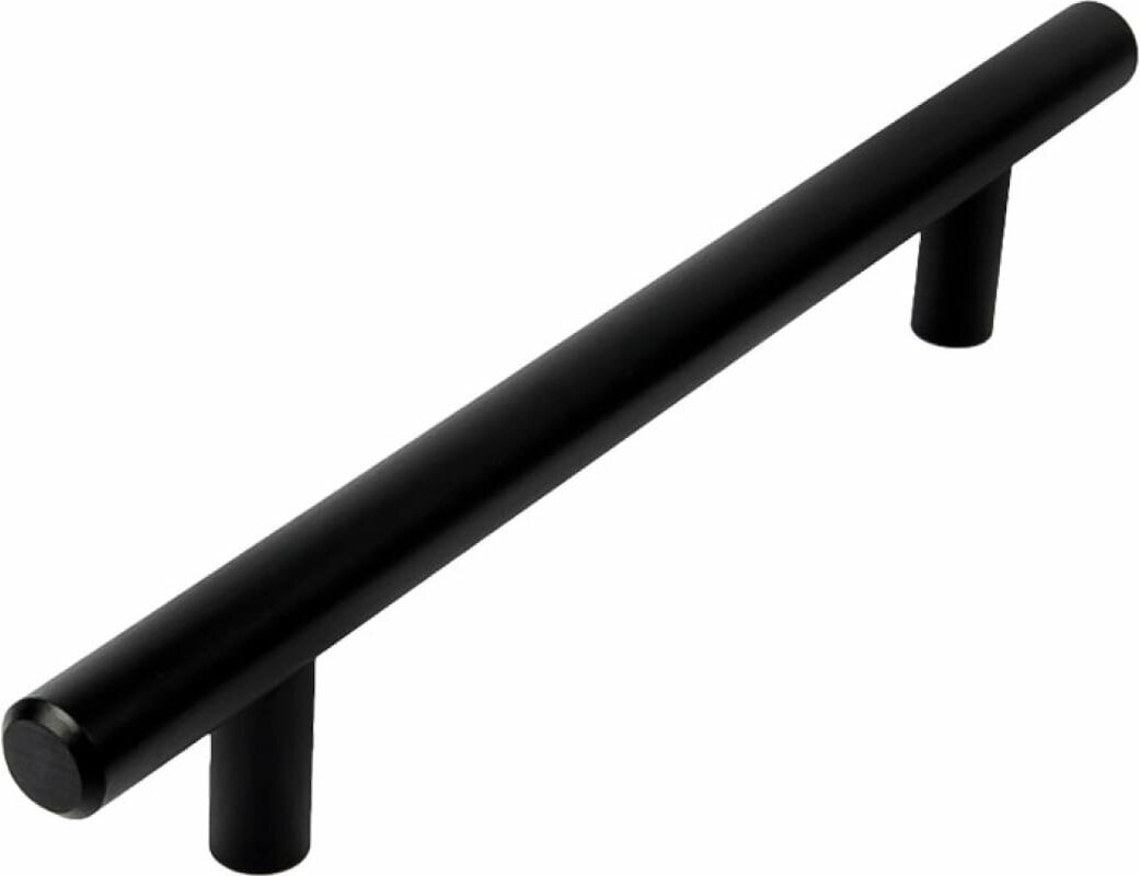 Ручка-рейлинг мебельная D12х160-220мм, сталь/черный матовый - фотография № 2