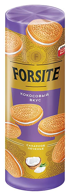 "Forsite", печенье-сэндвич с кокосовым вкусом, 220 г