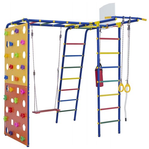 фото Детский спортивный комплекс формула здоровья "street 2 smile", синий-радуга (str2sm.8.15-ул)