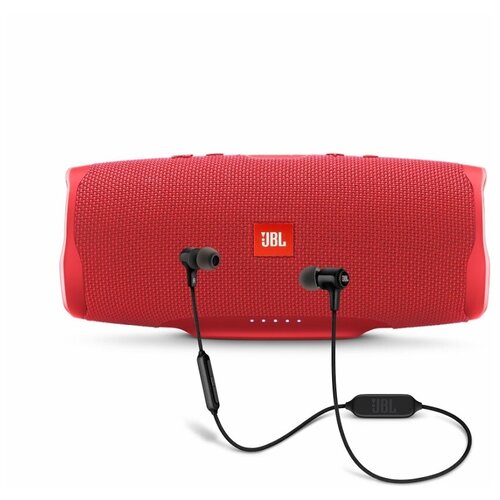фото Портативная акустика jbl charge 4 + наушники e25bt, red/black