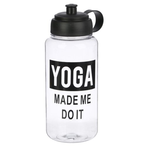 фото Бутылка для воды 1000 мл yoga, спортивная, поильник, прозрачная, 9х23 см 2997964 сима-ленд