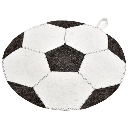 фото Hot pot коврик для сауны футбольный мяч черный/белый