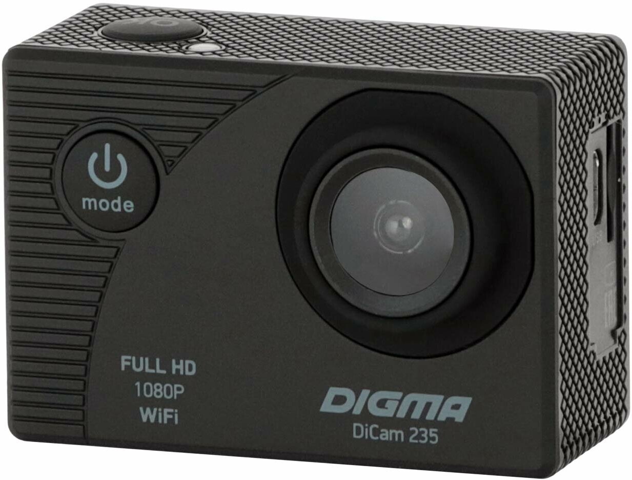 Видеокамера экшн Digma DiCam 235 черная
