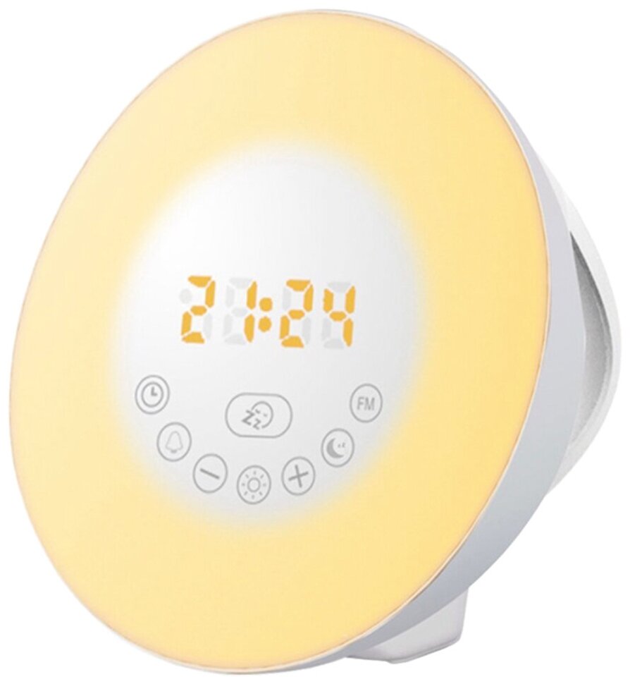 Световой радио будильник ночник с имитацией рассвета и заката MyPads A1300-612 MyPads для спокойного сна