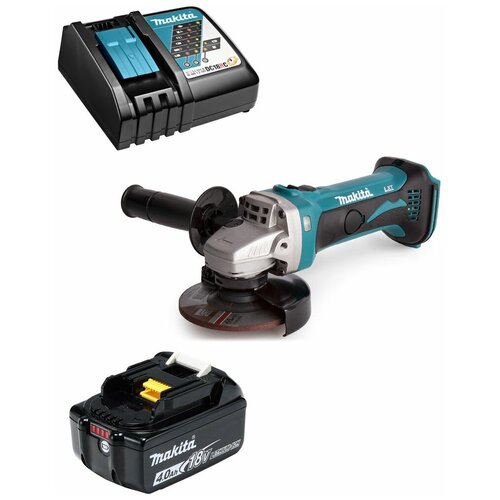 Шлифмашина угловая аккумуляторная 18В LXT 115мм Li-Ion 1x4Ач Makita DGA452RM 1968000₽
