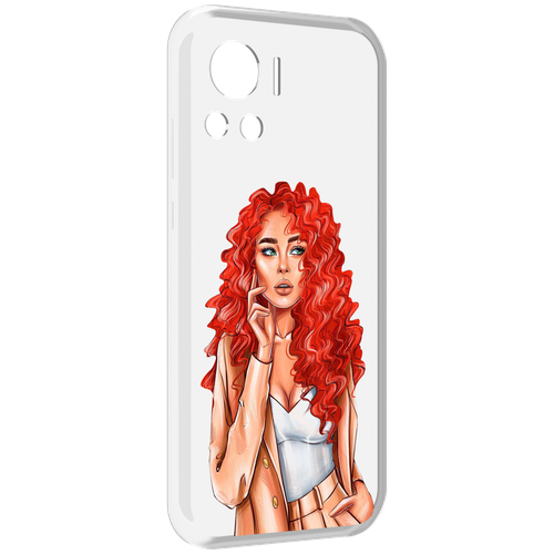 Чехол MyPads девушка-с-яркими-волосами женский для Motorola Edge 30 Ultra задняя-панель-накладка-бампер