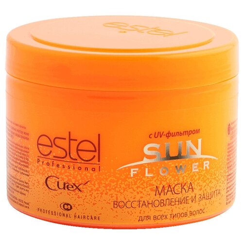 ESTEL Curex SunFlower маска для волос Восстановление и защита с UV-фильтром, 100 г, 500 мл, банка estel curex sunflower маска для волос восстановление и защита с uv фильтром 100 г 500 мл банка