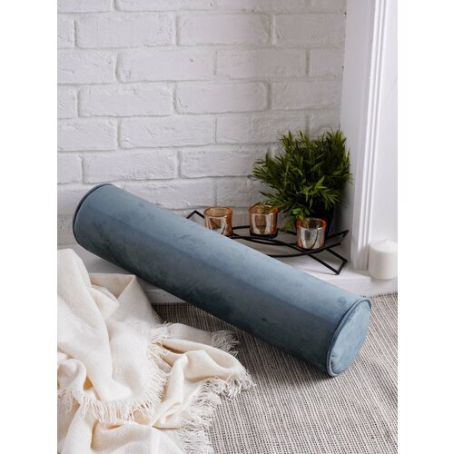 ASSOL Валик - подушка бархат цвета морской волны