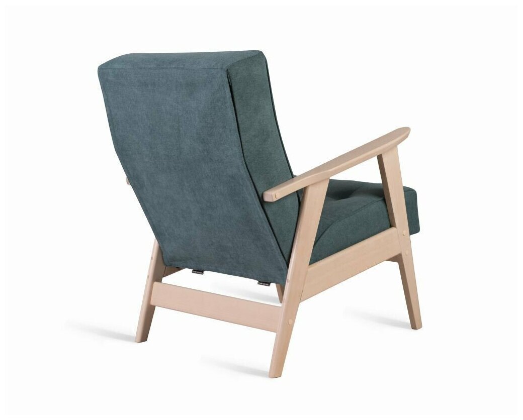 Кресло ретро (беленый дуб / RS 29 - бирюзовый) - фотография № 3