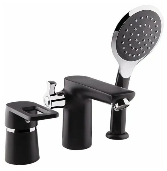 фото Смеситель DIVINO на борт ванны, шар, черный, D1130-6