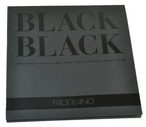 Альбом для графики Fabriano BlackBlack  20 х 20 см (20x20 см), 300 г/м², 20 л. черный