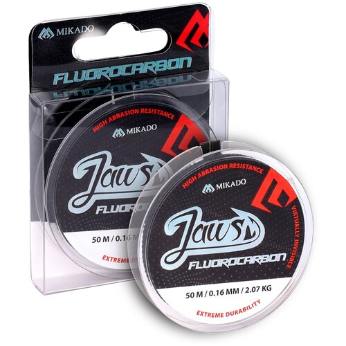 Леска флюрокарбоновая Mikado JAWS FLUOROCARBON 0,14 (50 м) - 1.57 кг, арт. ZFLJ01-014-50