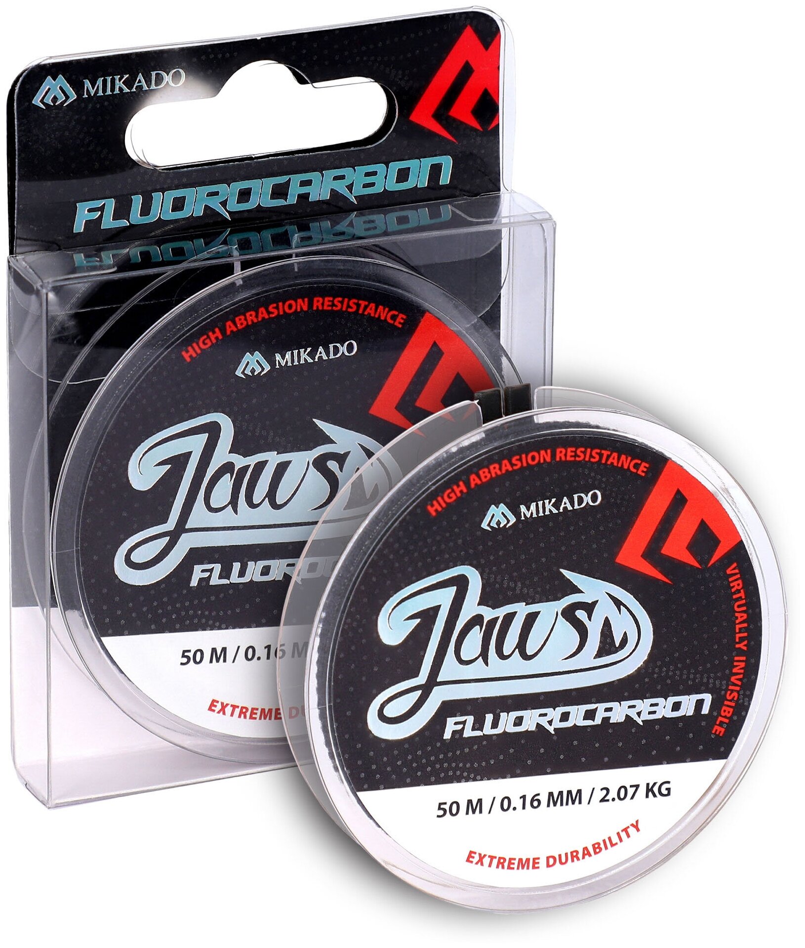 Леска флюрокарбоновая Mikado JAWS FLUOROCARBON 0,12 (50 м) - 1.20 кг. ZFLJ01-012-50