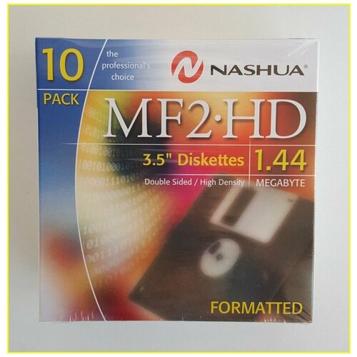 mf 2hd10na n6050 010 0r дискеты nashua 1 44 мб 3 5 2hd упаковка из картона 10 шт Дискеты Nashua 1.44Mb Carton Box