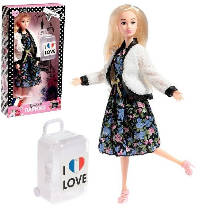 Кукла-модель шарнирная «Кэтти в Париже» с аксессуарами, серия Вокруг света