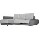 Угловой диван Первый Мебельный Стингер Графитово-серый, велюр С баром Слева Независимый пружинный блок - изображение