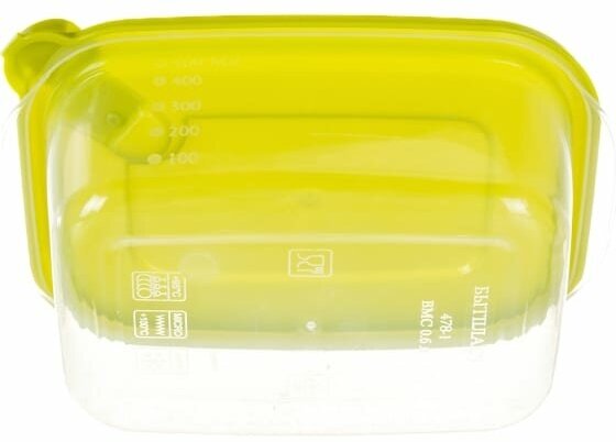 Набор Phibo контейнеров, 600мл x 4шт зеленый - фотография № 4