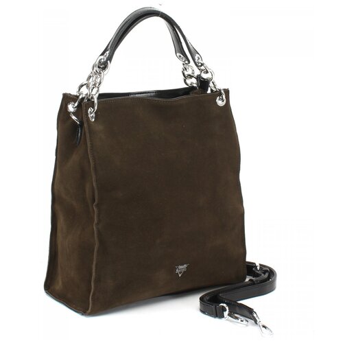 фото Женская сумка-тоут натуральная замша velina fabbiano 533230