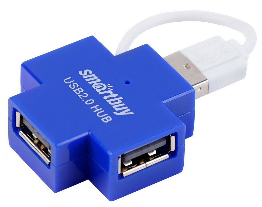 USB 20 Хаб Smartbuy 6900 4 порта голубой SBHA-6900-B