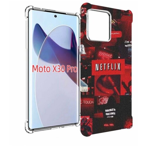 Чехол MyPads Красные-проекты для Motorola Moto X30 Pro задняя-панель-накладка-бампер