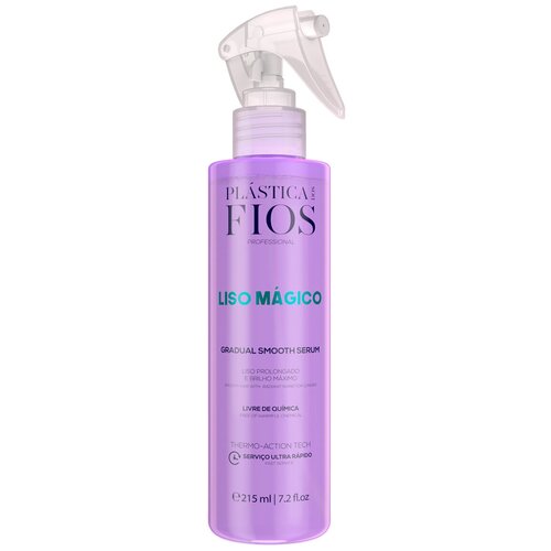 Cadiveu Спрей-сыворотка для разглаживания волос Plastica Dos Fios Liso Magico Gradual Smooth Serum, 215 мл, аэрозоль cadiveu восстанавливающая маска plastica dos fios 200 мл