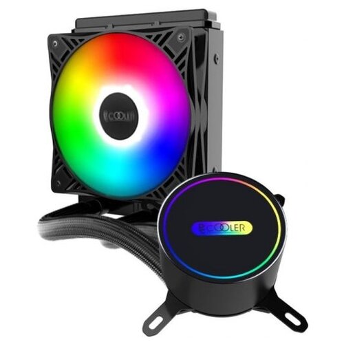 Система водяного охлаждения для процессора PCcooler GI-CL120vc черный/белый/RGB 1 шт.