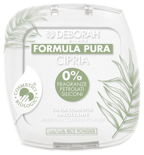 Пудра для лица матирующая Deborah Milano Formula Pura Matifying Compact Powder т.04 9 г