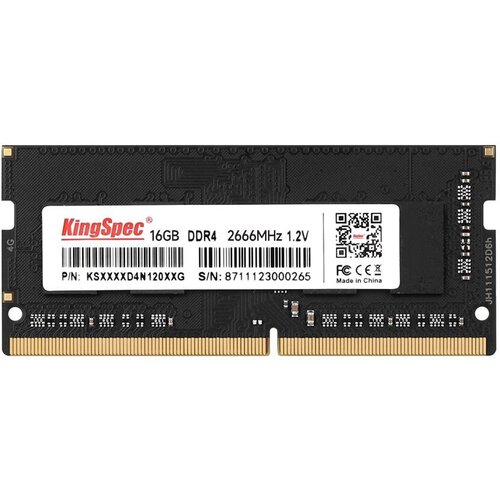 Память DDR4 16Gb 2666MHz Kingspec KS2666D4N12016G RTL PC4-21300 SO-DIMM 260-pin 1.35В