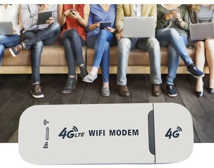 Модем, 4g lte модем, usb модем, интерфейс подключения USB, поддержка сетей 4G, исполнение внешнее, белый