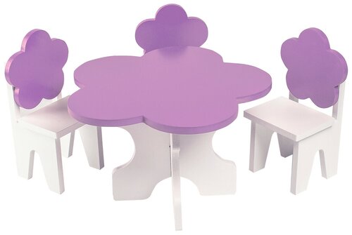PAREMO Набор мебели для кукол Цветок (PFD120) белый/фиолетовый