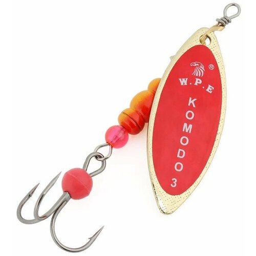 Блесна Komodo вращающаяся Red 3 15гр 500₽