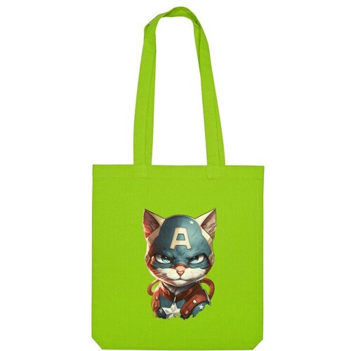 Сумка шоппер Us Basic, зеленый сумка капитан кот ярко синий