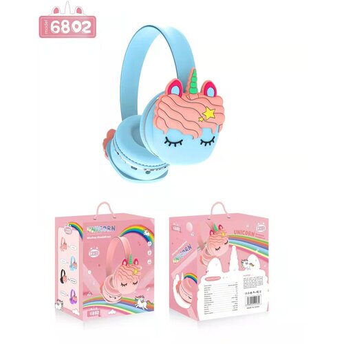 Детские беспроводные наушники Единорог голубые 129000₽