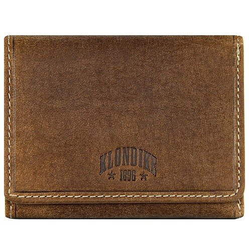 Бумажник KLONDIKE 1896, фактура гладкая, коричневый зажим для купюр klondike 1896 фактура гладкая коричневый