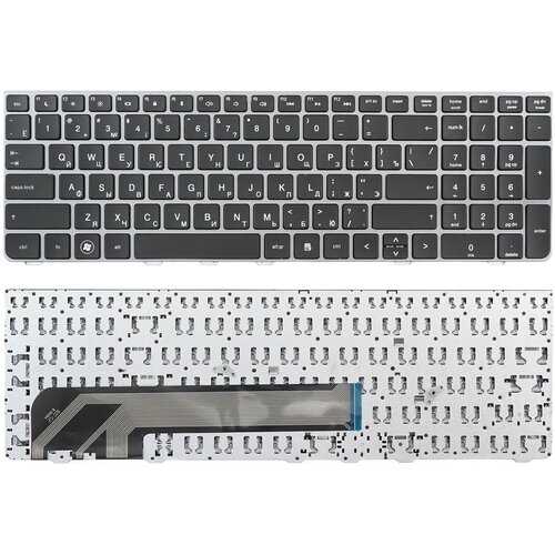 Клавиатура для ноутбука HP 4535S, 4530S черная c серой рамкой клавиатура для ноутбука hp 4535s 4530s черная c серой рамкой