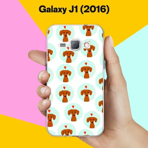 Силиконовый чехол на Samsung Galaxy J1 (2016) Узор из такс / для Самсунг Галакси Джей 1 (2016) пластиковый чехол forever young на samsung galaxy j1 самсунг галакси джей 1