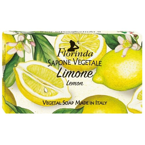 Florinda Мыло кусковое Фруктовая страсть Limone, 100 г мыло florinda фруктовая страсть лимон 300 г