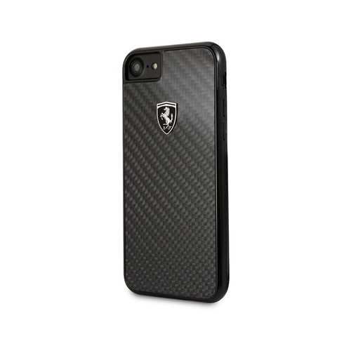 фото Накладка ferrari heritage real carbon hard для iphone se 2020 / 8 / 7 / 6s / 6 - black