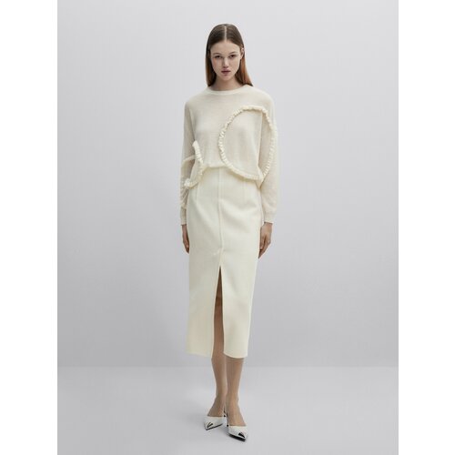 фото Вязаный свитер с воланом -студия massimo dutti