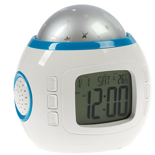 Часы с термометром Luazon 667978 белый/голубой