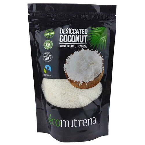Econutrena кокосовая стружка низкой жирности, 150 г