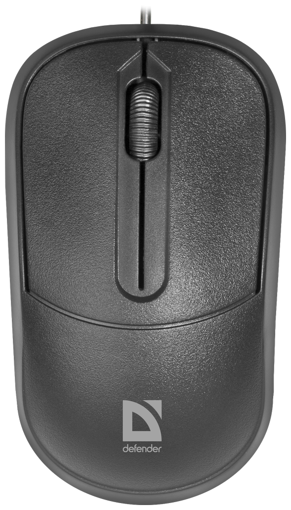 Мышь Defender 1000 ISA dpi, 3 кнопки, проводная,ударопрочная, черная