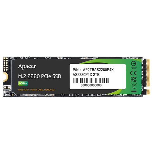 Твердотельный накопитель Apacer 2 ТБ M.2 AP2TBAS2280P4X ssd накопитель amd r5mp480g8 480 gb pci e 3 0 x4 r5mp480g8