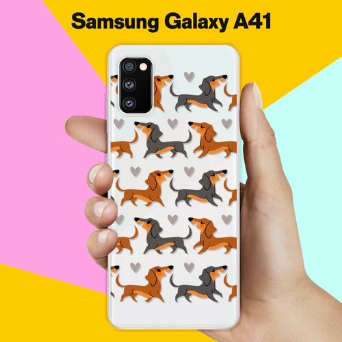 Силиконовый чехол Таксы на Samsung Galaxy A41 силиконовый чехол таксы на samsung galaxy s20