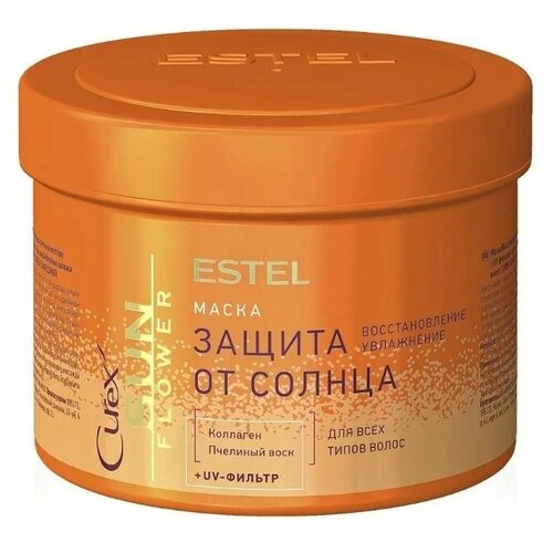 маска для волос с uv фильтром estel curex sun flower 500 мл ESTEL CUREX SUNFLOWER Маска-уход Защита от солнца для всех типов волос, 500 мл