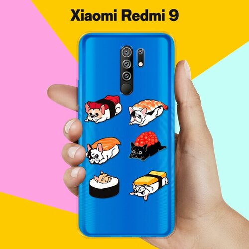 Силиконовый чехол Суши-собачки на Xiaomi Redmi 9 силиконовый чехол суши собачки на xiaomi redmi note 8 pro